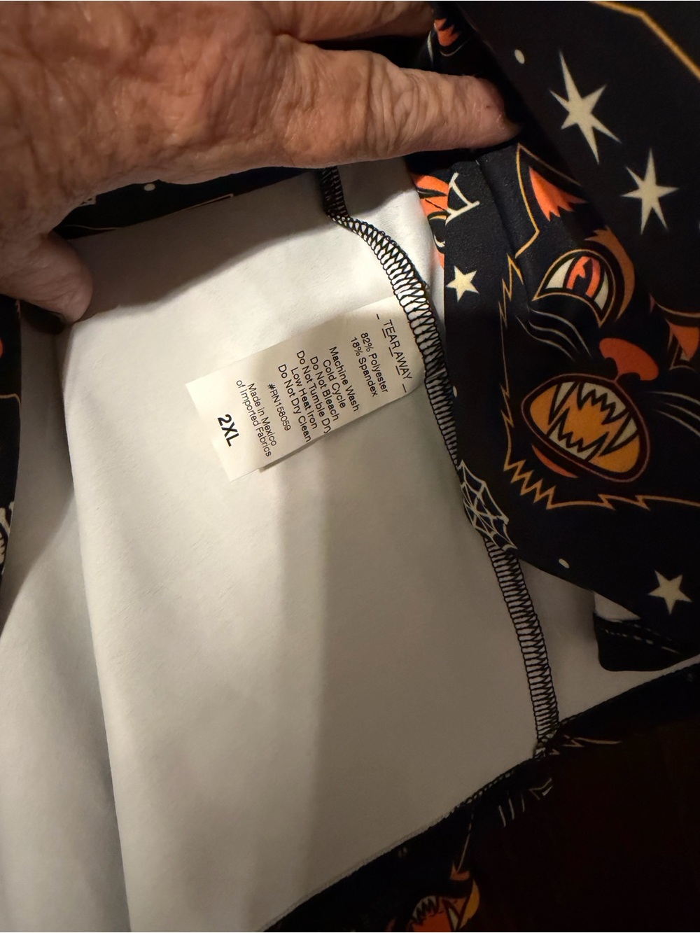 Sourpuss Black Swing Skirt with Orange Halloween Motifs - Picture 3 of 3